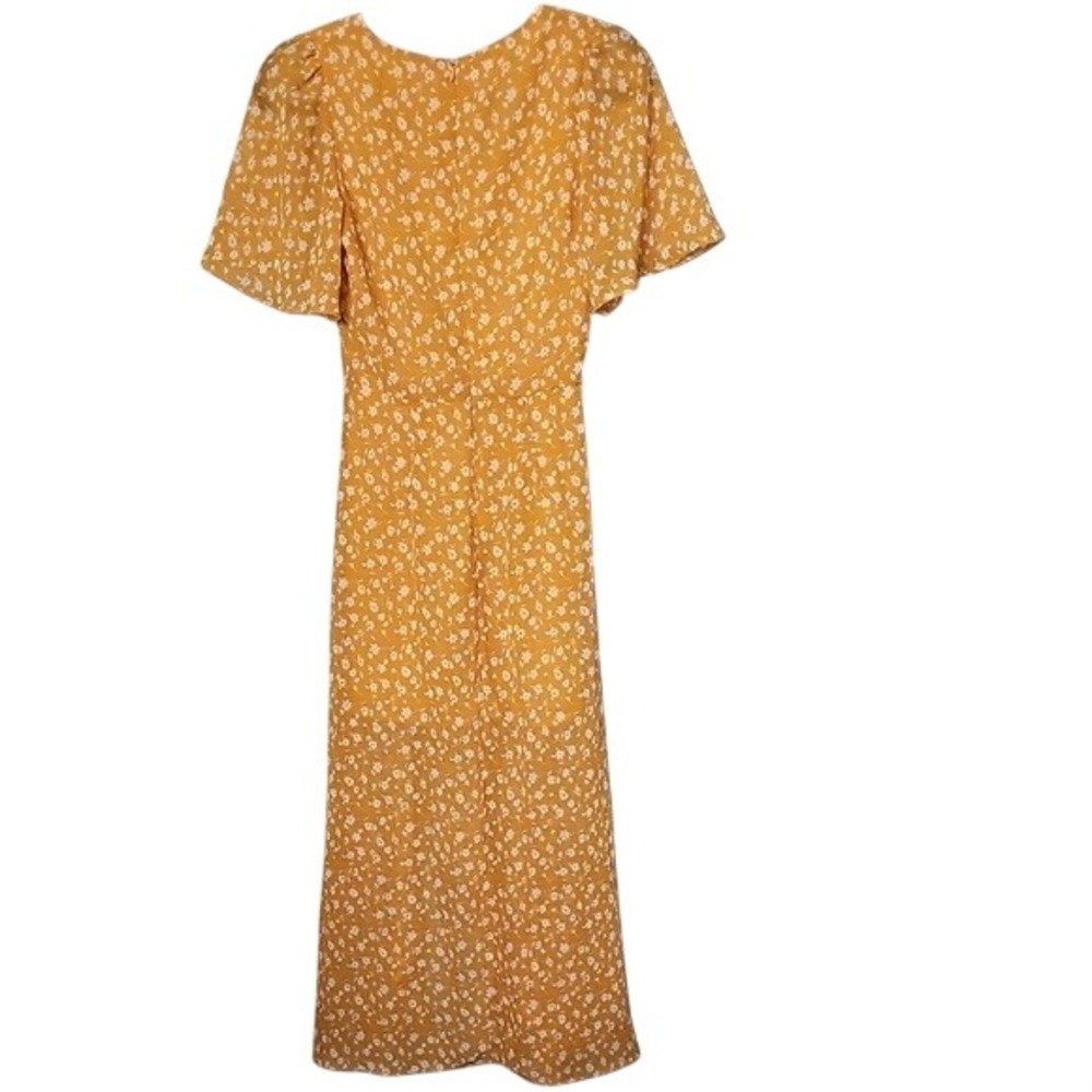 Lulu's Spring Flutter Sleeve Surplice Floral Midi Dress XS After Bloom Delight - Picture 10 of 11